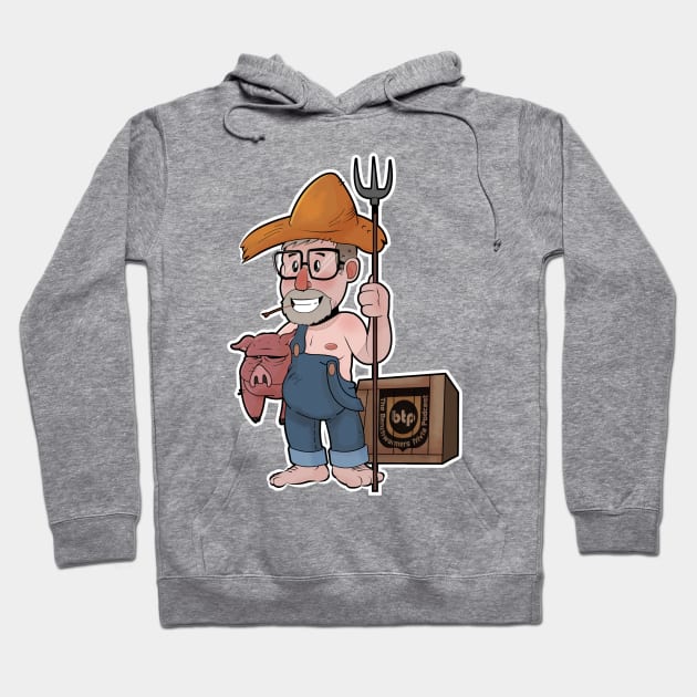 Simple Farm Boy Hoodie by Benchwarmers Trivia Podcast